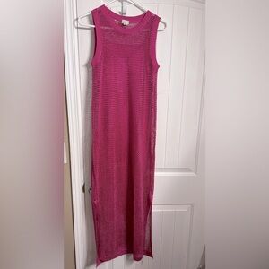 Pink Crochet knit dress